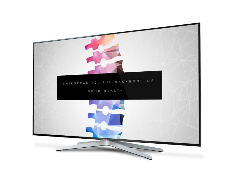 ChiroSlides Pack 1 shown on an HDTV